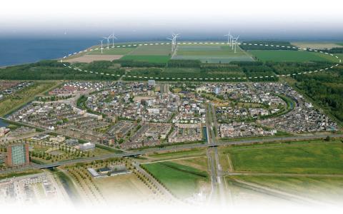 Almere Pampus luchtfoto
