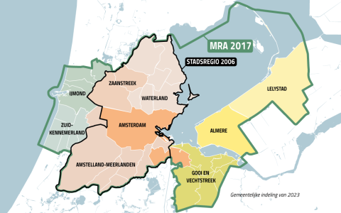 'De regio Amsterdam' breidt uit: ROA -> Stadsregio Amsterdam -> Metropoolregio Amsterdam