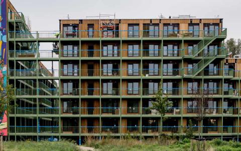 Flexwoningen Brasa Village. Foto: Gemeente Amsterdam/ Evelien Hogers