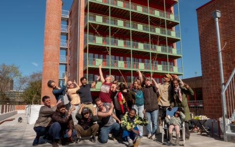 Bewoners en initiatiefnemers voor wooncoöperatie De Nieuwe Meent