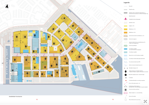 Ontwikkelkader Hamerkwartier met kavelindeling, Investeringsnota Hamerkwartier 2021, gemeente Amsterdam