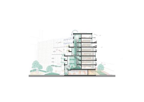 Doorsnede SCALA, ontwerp MoederscheimMoonen Architects