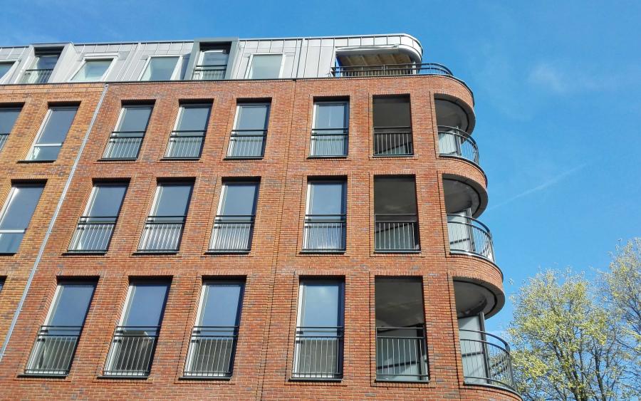 Studentenwoningen van Lieven De Key De Key in de Pieter Vlamingstraat.