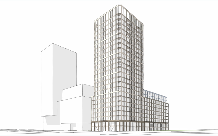 Impressie seniorengebouw Amstel III, ontwerp Jury! Architecten, via VORM