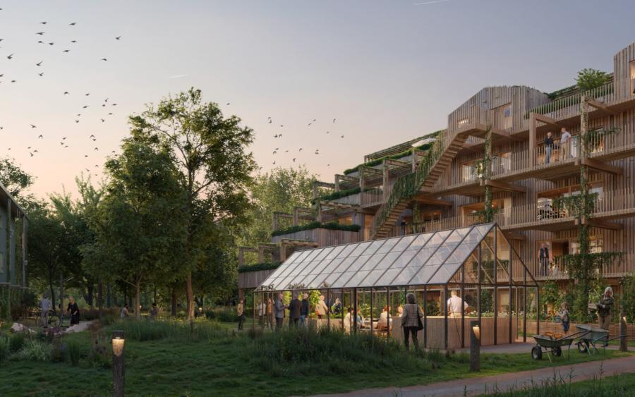 Ontwerp voor Knarrenhof Haarlem, afbeelding via FARO architecten
