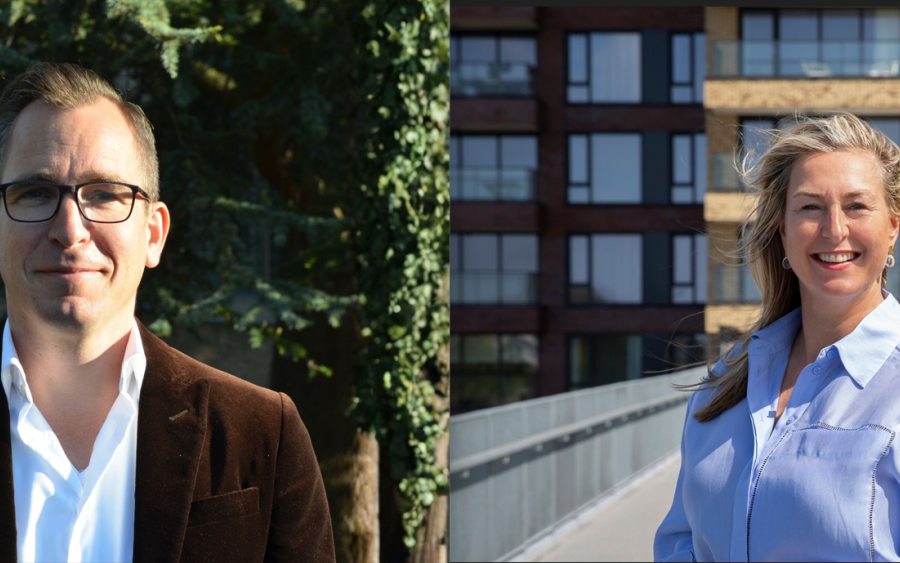 Nieuwe directieleden Eigen Haard, links Herre Dijkema, rechts Annelinda van Dijck-van Eck