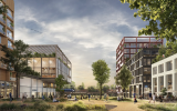 Visualisatie Sportpark Hilversum, afbeelding via VenhoevenCS