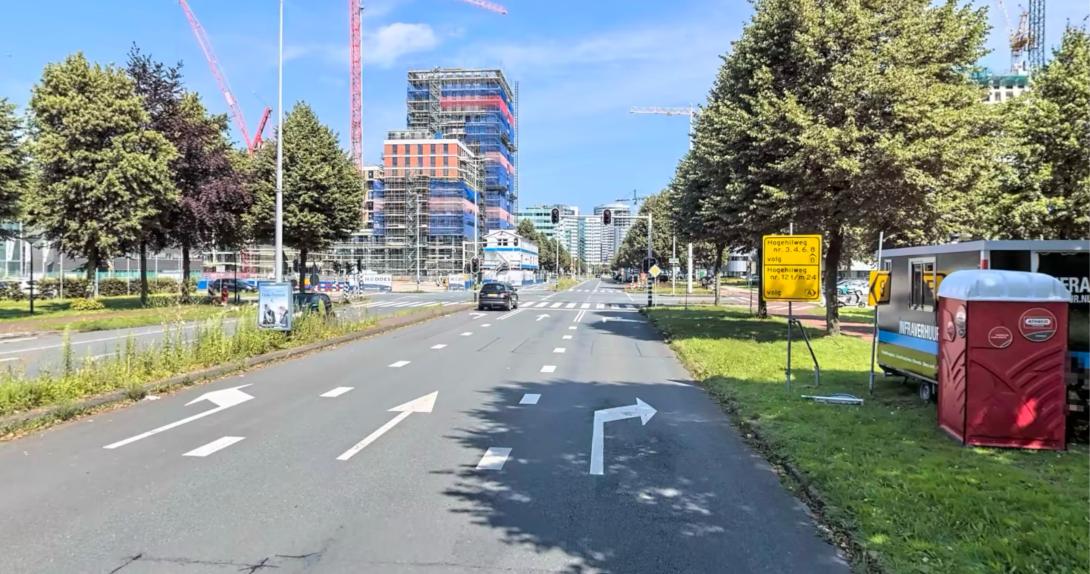 Hondsrugweg, richting Arenaboulevard.