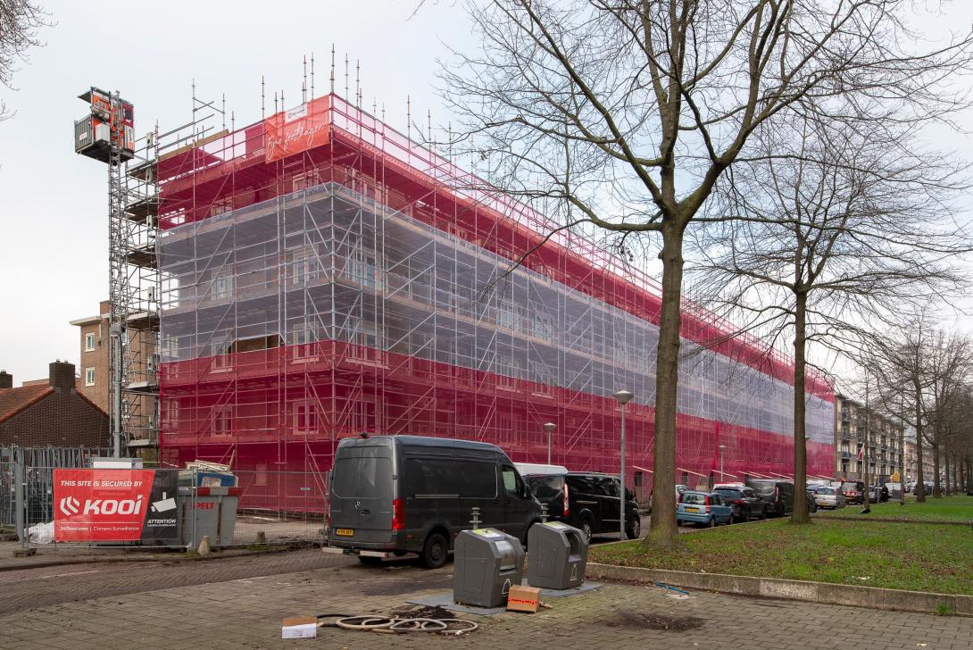 Woonblok in de Schaapherderstraat dat begin 2026 klaar zal zijn.