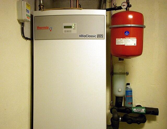 Foto van een warmtepomp