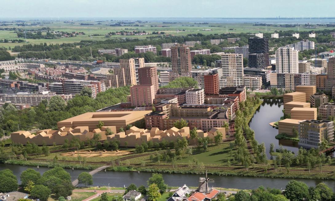 Vogelvlucht verbeelding van de Noordbuurt