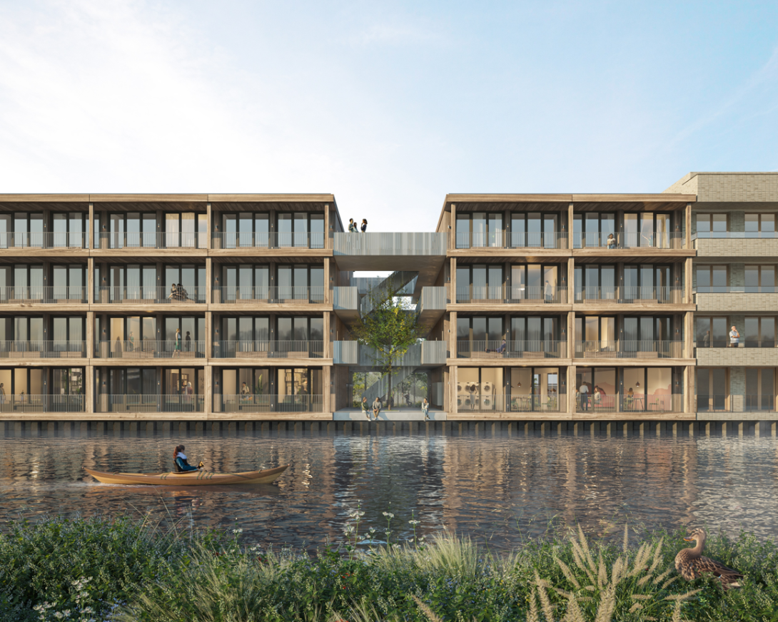 Verbeelding toekomstige studentenwoningen Zeeburgerpad