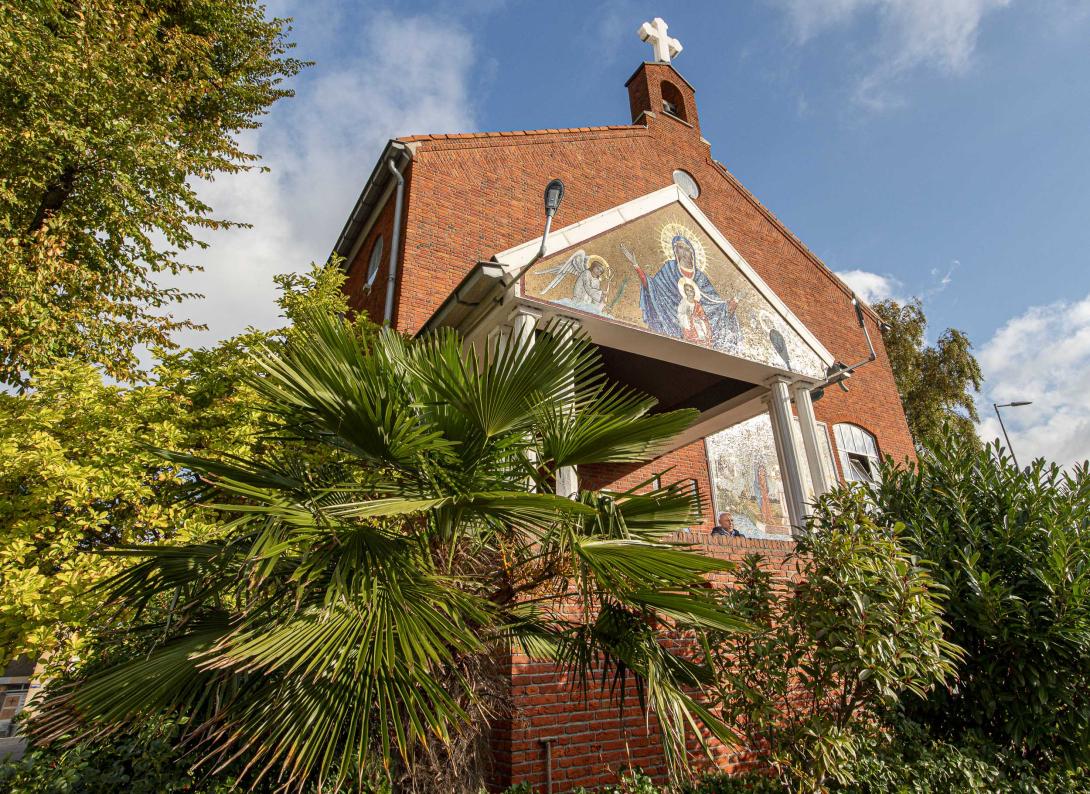 Koptische Kerk aan het begin van de Klaprozenweg vlakbij het Mosveld. 