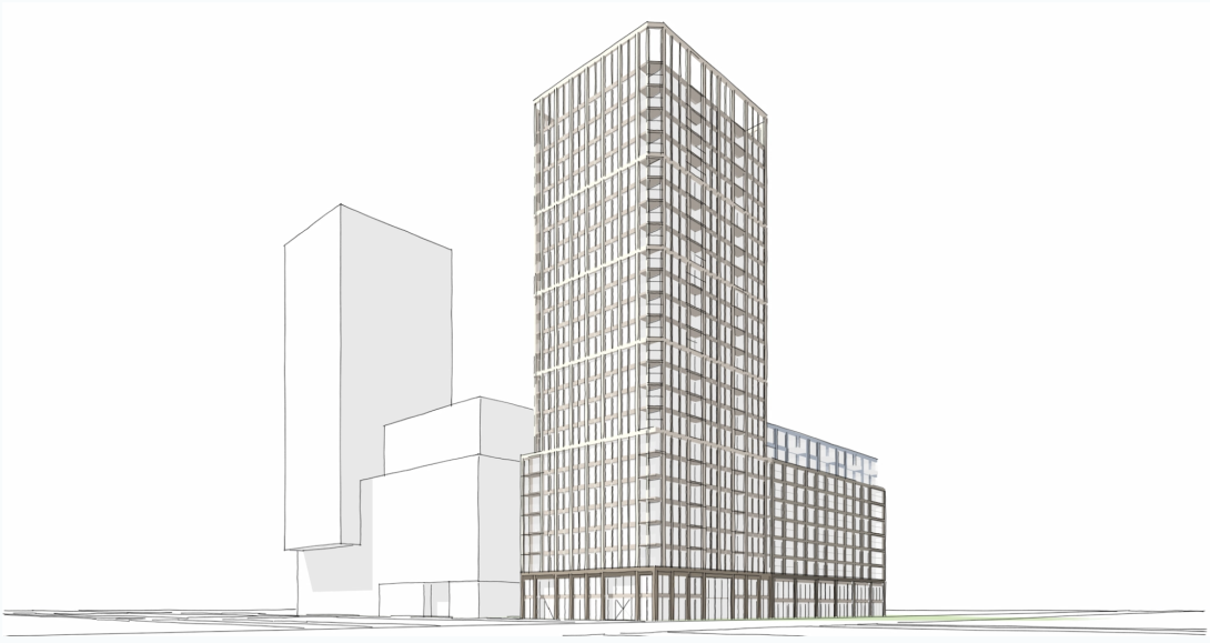 Impressie seniorengebouw Amstel III, ontwerp Jury! Architecten, via VORM