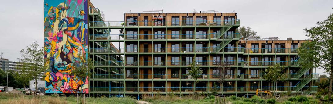 Flexwoningen Brasa Village. Foto: Gemeente Amsterdam/ Evelien Hogers