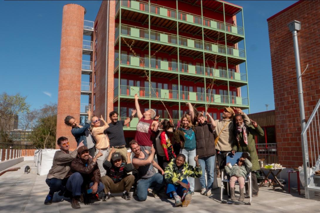 Bewoners en initiatiefnemers voor wooncoöperatie De Nieuwe Meent